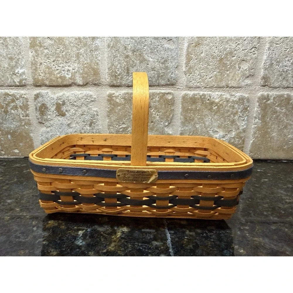 NEW Longaberger Collectors‎ Club 2000 JW Miniature Gathering Basket & Liner